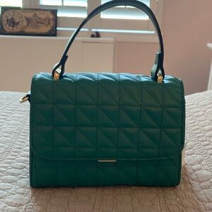 Elegant Green Quilted Handbag